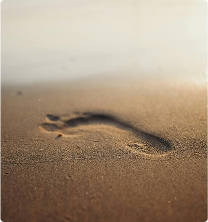 Footprints in the sand